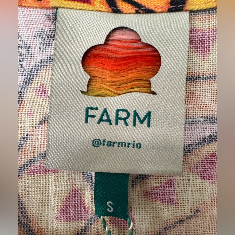 FARM Rio - Size Small - Pink Banana Linen Romper - NWT - Picture 7 of 7